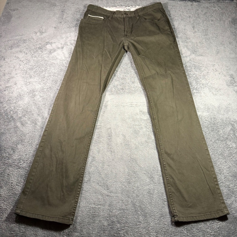 Vans Off The Wall V56 Standard Fit Pants Mens 30 Olive Green Stretch Chino Skate